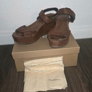 Pure DKNY Chocolate Brown Platform Sandals